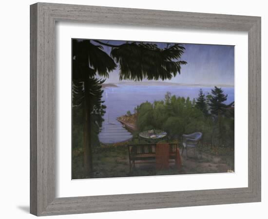 Summer Night at the Oslofjord, 1926-Harald Sohlberg-Framed Giclee Print