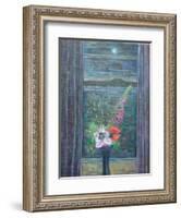 Summer Night (Bouquet in Window), 2013-Ruth Addinall-Framed Giclee Print