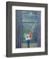 Summer Night (Bouquet in Window), 2013-Ruth Addinall-Framed Giclee Print