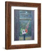 Summer Night (Bouquet in Window), 2013-Ruth Addinall-Framed Giclee Print