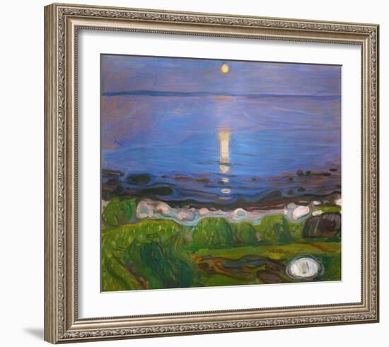 Summer Night on the Beach-Edvard Munch-Framed Giclee Print