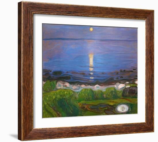 Summer Night on the Beach-Edvard Munch-Framed Giclee Print