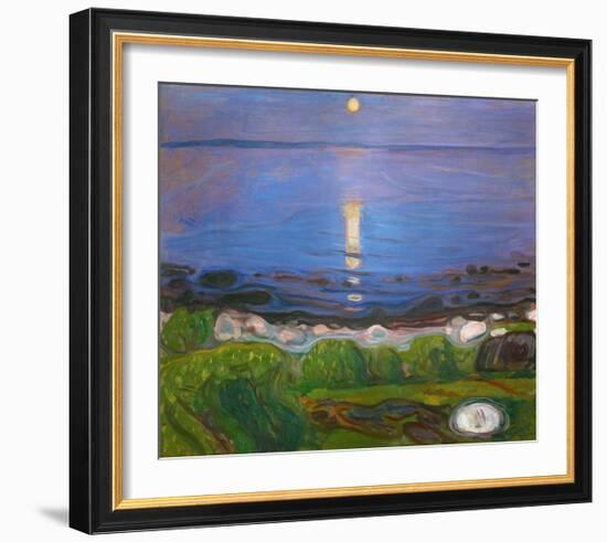 Summer Night on the Beach-Edvard Munch-Framed Giclee Print