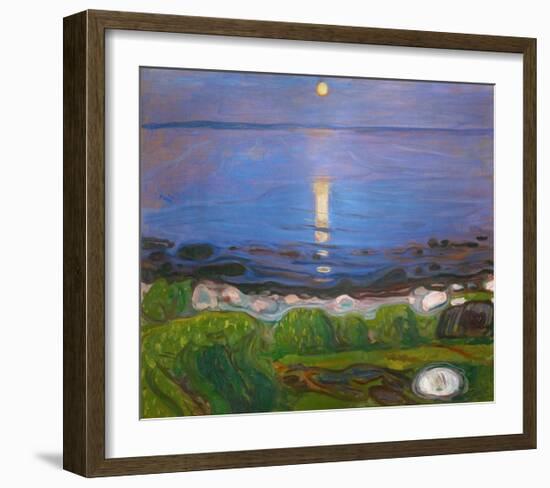 Summer Night on the Beach-Edvard Munch-Framed Giclee Print