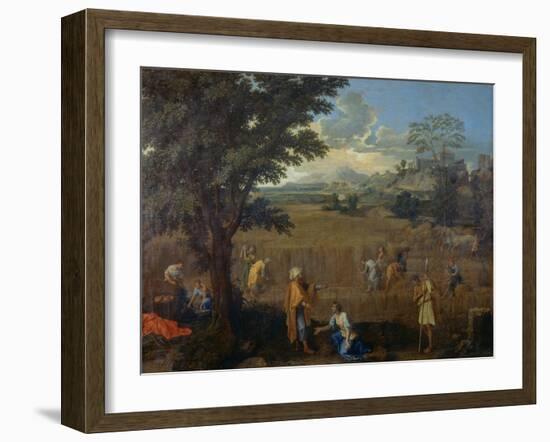 Summer of Ruth and Boaz-Nicolas Poussin-Framed Giclee Print