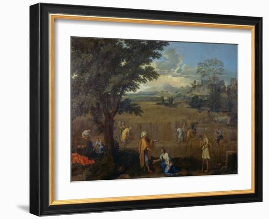 Summer of Ruth and Boaz-Nicolas Poussin-Framed Giclee Print