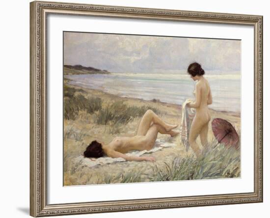 Summer on the Beach-Paul Fischer-Framed Giclee Print