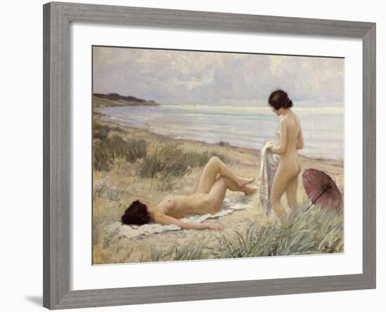 Summer on the Beach-Paul Fischer-Framed Giclee Print