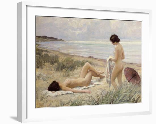 Summer on the Beach-Paul Fischer-Framed Giclee Print