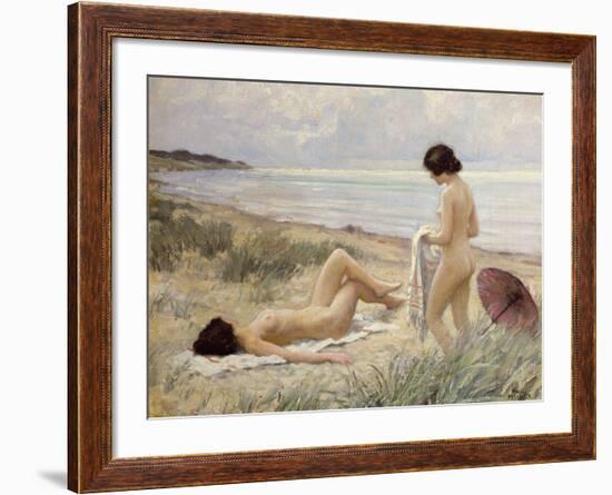 Summer on the Beach-Paul Fischer-Framed Giclee Print