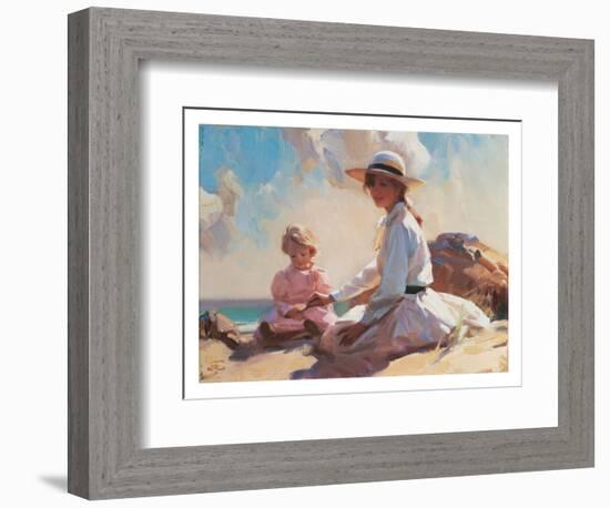 Summer on the Beach-unknown Townsend-Framed Art Print