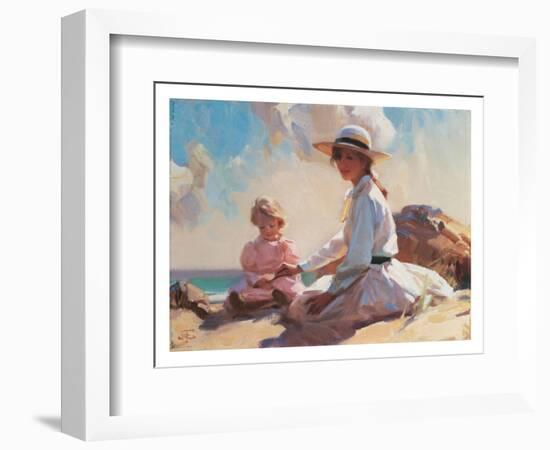 Summer on the Beach-unknown Townsend-Framed Art Print