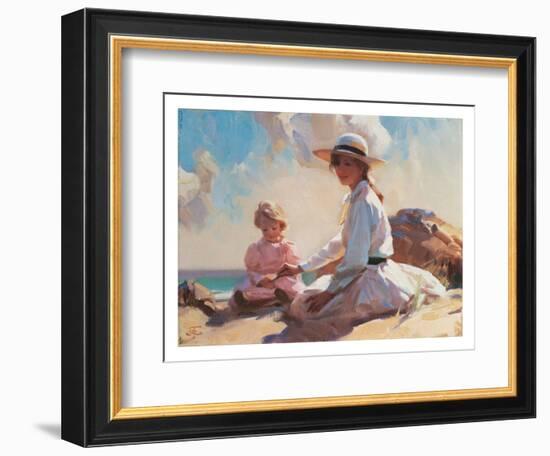 Summer on the Beach-unknown Townsend-Framed Art Print