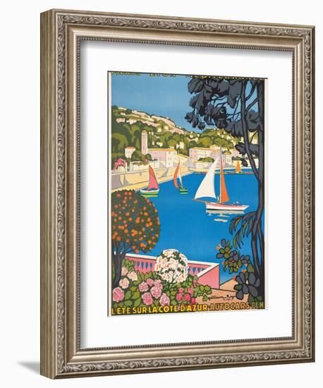 Summer on the Cote D'Azur (L'Été Sur La Cote D'Azur), 1926-Guillaume G. Roger-Framed Giclee Print