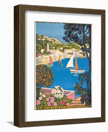 Summer on the Cote D'Azur (L'Été Sur La Cote D'Azur), 1926-Guillaume G. Roger-Framed Giclee Print