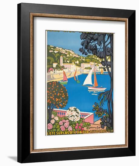 Summer on the Cote D'Azur (L'Été Sur La Cote D'Azur), 1926-Guillaume G. Roger-Framed Giclee Print