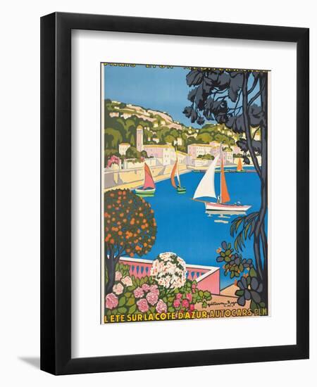 Summer on the Cote D'Azur (L'Été Sur La Cote D'Azur), 1926-Guillaume G. Roger-Framed Giclee Print