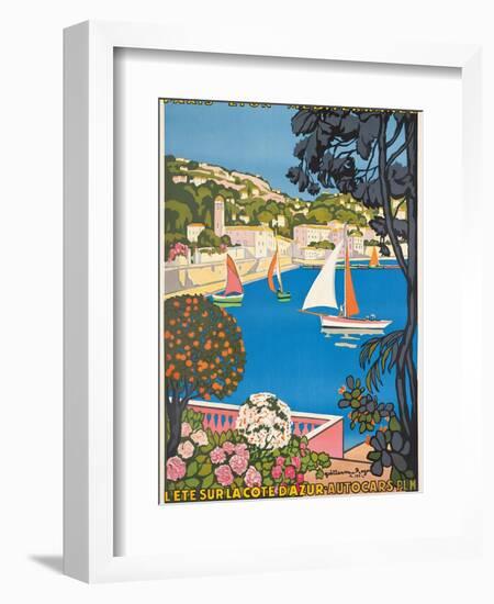 Summer on the Cote D'Azur (L'Été Sur La Cote D'Azur), 1926-Guillaume G. Roger-Framed Giclee Print