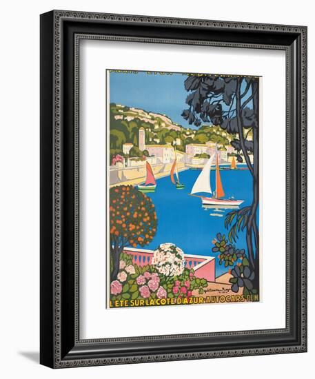 Summer on the Cote D'Azur (L'Été Sur La Cote D'Azur), 1926-Guillaume G. Roger-Framed Giclee Print