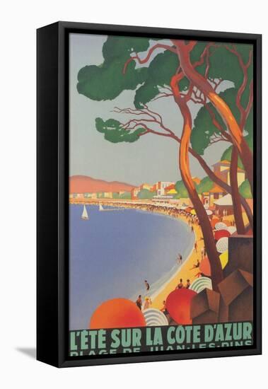 Summer on the Cote D'Azur-null-Framed Stretched Canvas