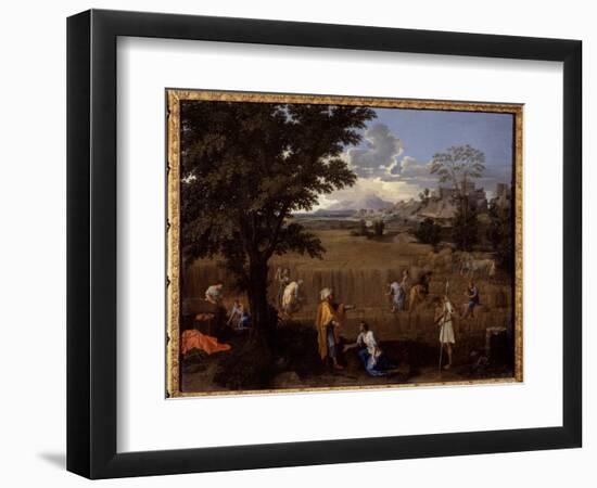 Summer or Ruth and Boaz, 1650-1664 (Oil on Canvas)-Nicolas Poussin-Framed Giclee Print