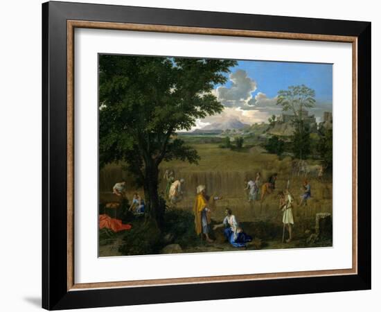 Summer or Ruth and Boaz, 1660-1664-Nicolas Poussin-Framed Giclee Print