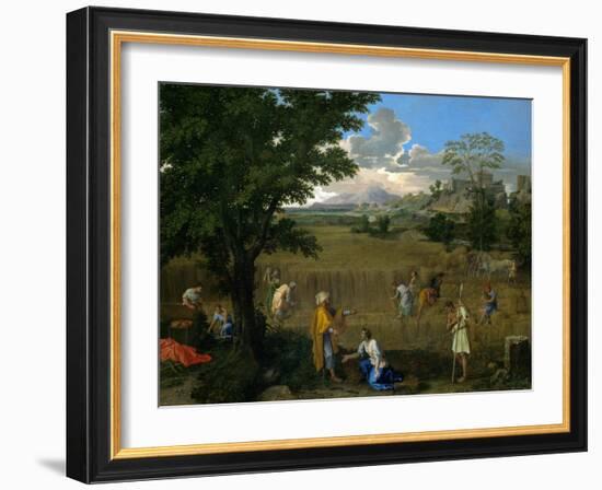 Summer or Ruth and Boaz, 1660-1664-Nicolas Poussin-Framed Giclee Print