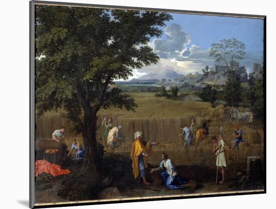 Summer or Ruth and Boaz - Oil on Canvas, 1660-1664-Nicolas Poussin-Mounted Giclee Print