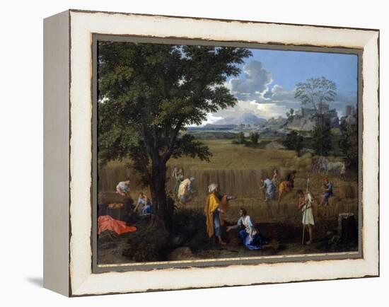 Summer or Ruth and Boaz - Oil on Canvas, 1660-1664-Nicolas Poussin-Framed Premier Image Canvas