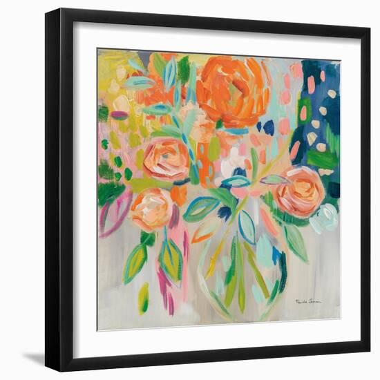 Summer Orange Floral-Farida Zaman-Framed Art Print