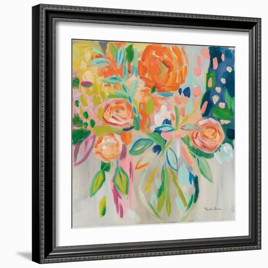 Summer Orange Floral-Farida Zaman-Framed Art Print