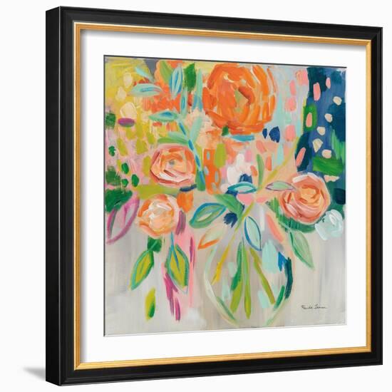 Summer Orange Floral-Farida Zaman-Framed Art Print