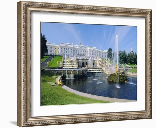 Summer Palace at Petrodvorets, St. Petersburg, Russia-Gavin Hellier-Framed Photographic Print