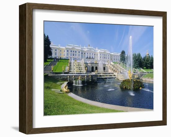 Summer Palace at Petrodvorets, St. Petersburg, Russia-Gavin Hellier-Framed Photographic Print