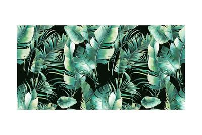 Summer Palm Tree And Banana Leaves Pattern Art Print Eisfrei Art Com