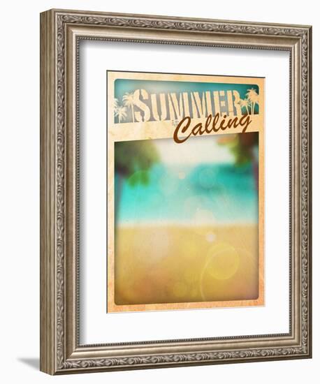 Summer Paradise Background-IstONE-Framed Art Print