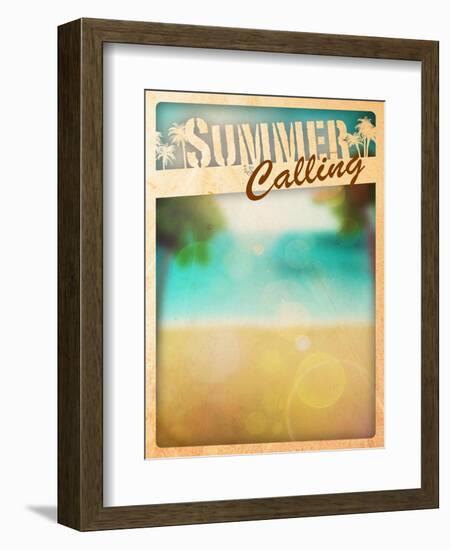 Summer Paradise Background-IstONE-Framed Art Print
