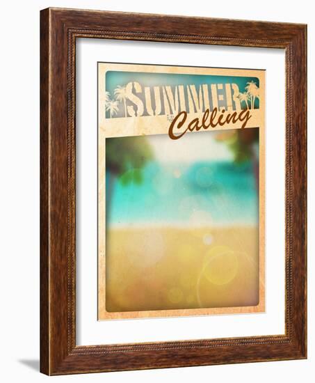 Summer Paradise Background-IstONE-Framed Art Print