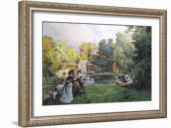 Summer Party at the Trianon-Emile-Charles Dameron-Framed Giclee Print