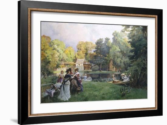 Summer Party at the Trianon-Emile-Charles Dameron-Framed Giclee Print