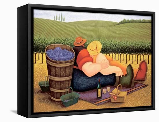 Summer Picnic-Lowell Herrero-Framed Stretched Canvas