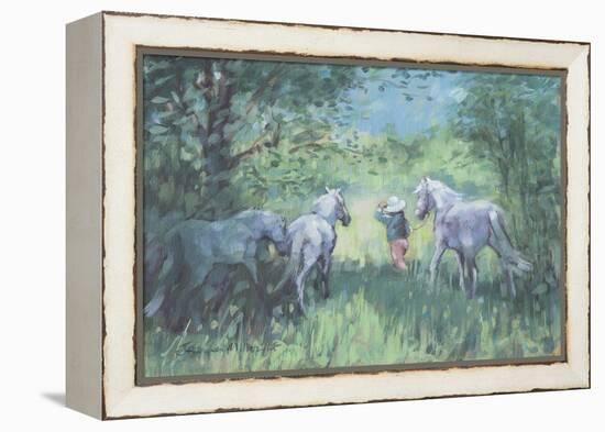 Summer Ponies-Jennifer Wright-Framed Premier Image Canvas