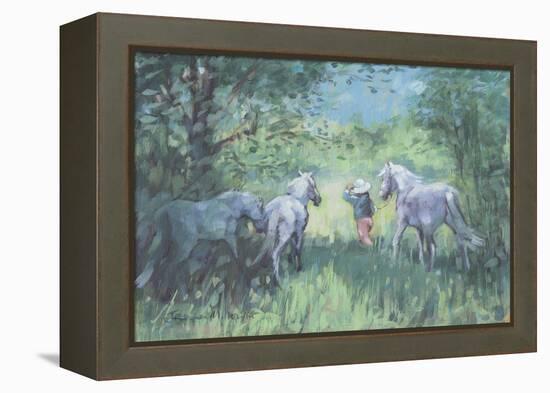 Summer Ponies-Jennifer Wright-Framed Premier Image Canvas