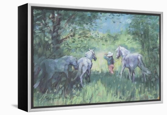 Summer Ponies-Jennifer Wright-Framed Premier Image Canvas