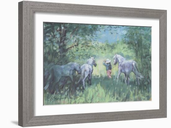 Summer Ponies-Jennifer Wright-Framed Giclee Print