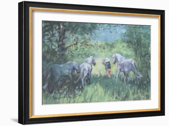 Summer Ponies-Jennifer Wright-Framed Giclee Print