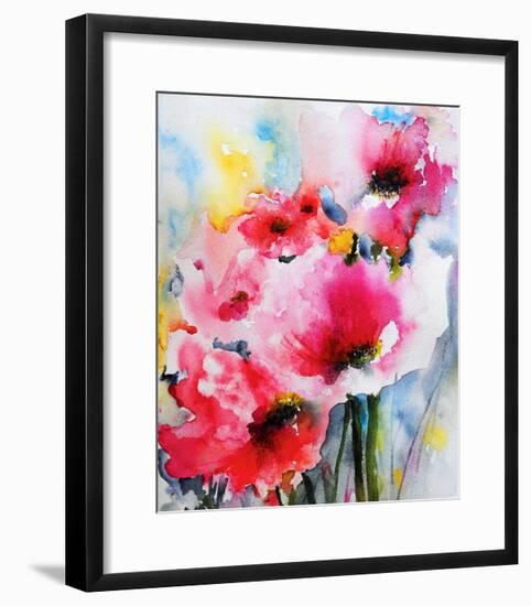 Summer Poppies II-Karin Johannesson-Framed Art Print