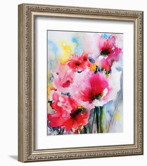 Summer Poppies II-Karin Johannesson-Framed Art Print