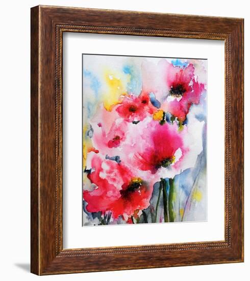 Summer Poppies II-Karin Johannesson-Framed Art Print