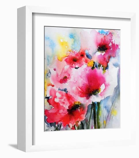 Summer Poppies II-Karin Johannesson-Framed Art Print
